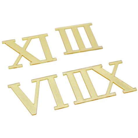 JAGS Acrylic Roman Numerals (3, 6, 9 & 12) - Gold DIY Clock Making ...