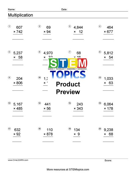 Free Printable Sixth Grade Math Worksheets - Printable Math Worksheets