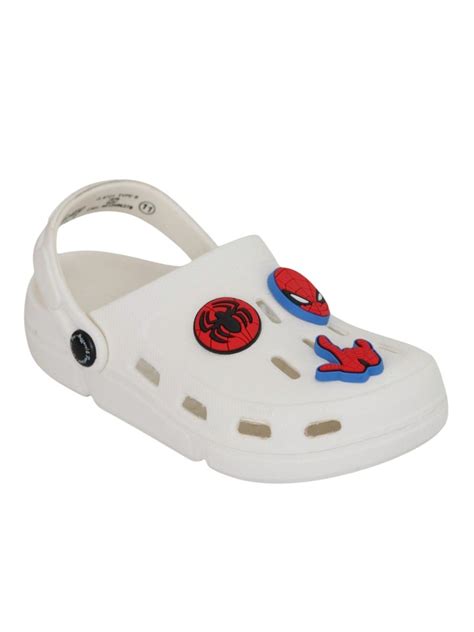 White Spider-Man Boys' Clogs – Yellow Bee Marvel Style – Yellow Bee India