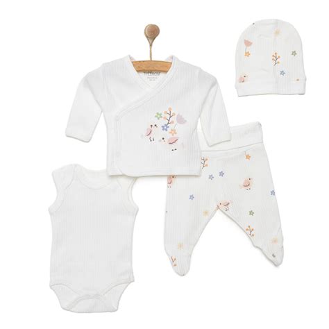 Tiffany Newborn Girl Premature Baby Set - Ecru - ebebek