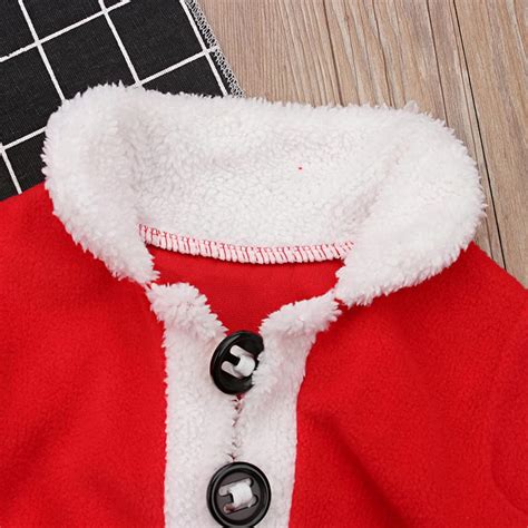 Buy Toddler Baby Boys Girls Christmas Santa Fleece Warm Outwear Cosplay ...