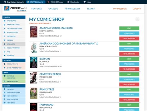 Image result for PREVIEWSworld Sign Up Code