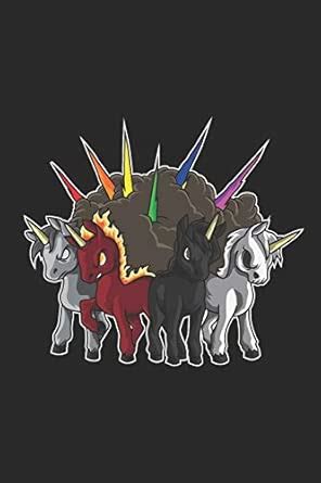 The Four Unicorns of the Apocalypse: Blank Lined Notebook for Unicorn ...
