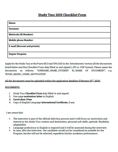 Study Checklist Example 的图像结果