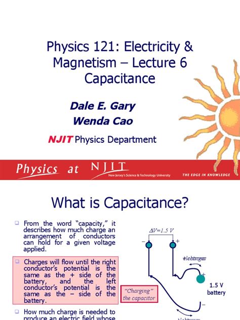 Image result for Capacitance Physics Lecture