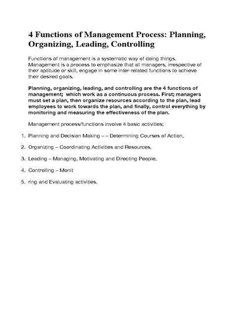 Image result for Management Process Function and Principles