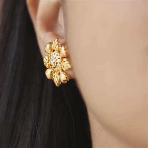 Fyoli - 22K Gold Plated Studs | Gulaal Ethnic Indian Designer Jewels ...