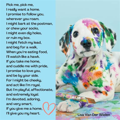 Puppy poem by Lisa Van Der Wielen | Dog poetry, Super cute puppies ...