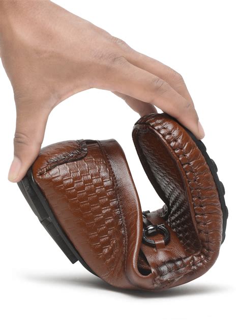 Men's Brown Texture Leather Flexi 360 Loafers – Teakwood Leathers