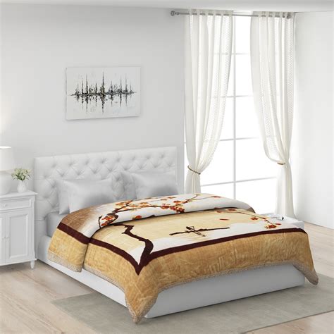 Buy Printed Double Bed Blanket for Mild Winter -1 Ply Online in India ...