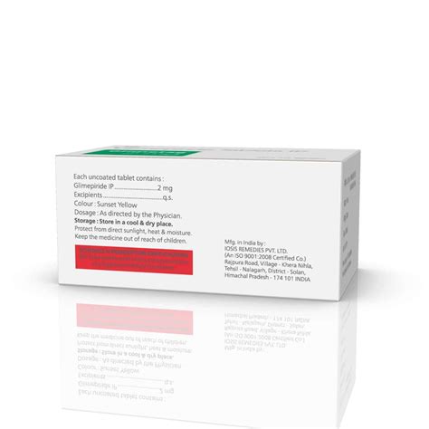 Buy Glimetag 2 MG Tablet (10) Online at Flat 15% OFF | PharmEasy