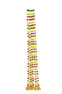 Buy Magpie Handmade Wall Door 5ft.Strings Red Yellow Green Hanging Pom ...