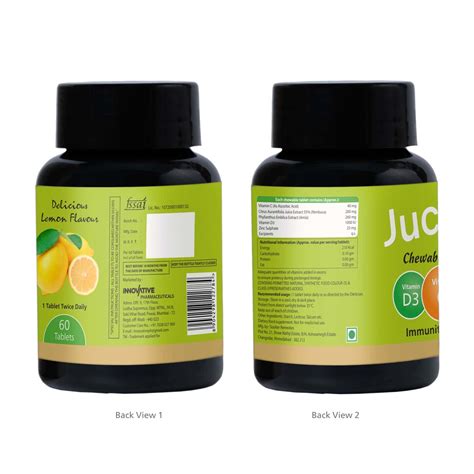 Buy JUCEE CHEWABLE TABLETS 60 CAPS | VITAMINS & ZINC | LEMON FLAVOUR ...