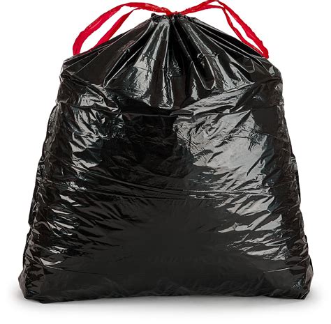 30 Gallon 1.5 Mil Black Drawstring Trash Bag | Central Poly