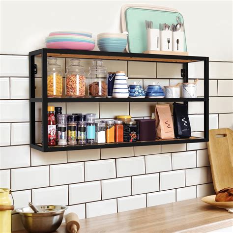 ABOUT SPACE Large Kitchen Rack for Kitchen Accessories - 3 Tier Wall ...