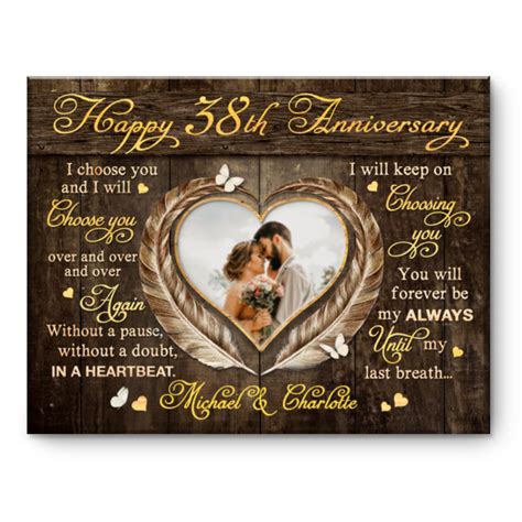 38 Year Anniversary Gift, 38th Anniversary Gift For Wife, 38th Wedding ...