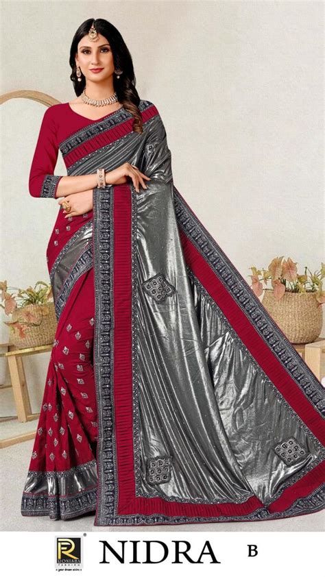 Ronisha Nidra Fancy Designer Embroidery Saree Collection: Textilecatalog