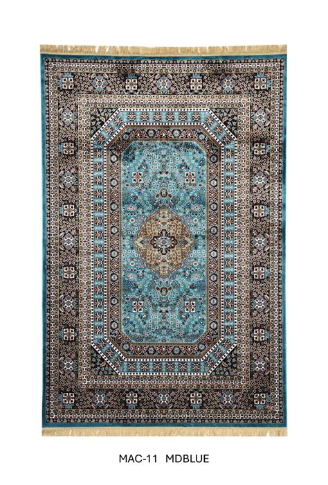 Blue Persian Silk Carpet For Living Room & Bedroom Heavy Anti Skid Rug ...