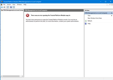 Trusted Platforrm Module Cannot Load Management Console 的图像结果