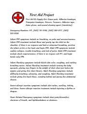 Image result for First Aid Project