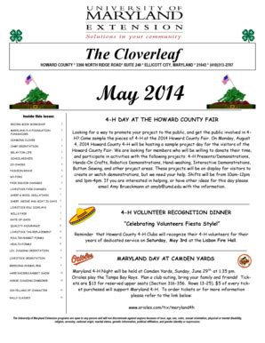 Fillable Online extension umd HOWARD COUNTY 3300 NORTH RIDGE ROAD SUITE ...