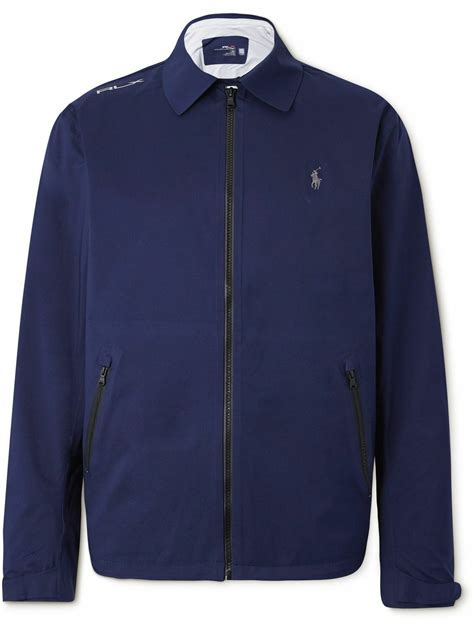RLX Ralph Lauren - Logo-Embroidered Shell Golf Jacket - Blue RLX Ralph ...