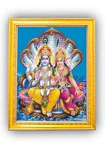 Paljii Frames Lakshmi Narayan Devotional Frame | Wooden Gold Border ...