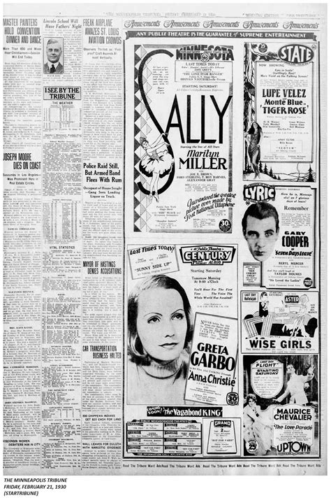1930s: Minneapolis Movie Theater Listings; Maytag Washer Advertisement ...
