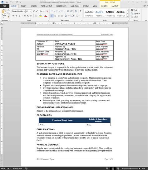 Insurance Agent Job Description Examples 的图像结果