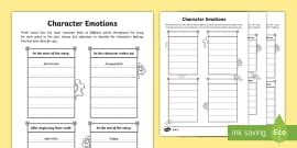 Character Emotions Writing Activity (teacher made) - Twinkl