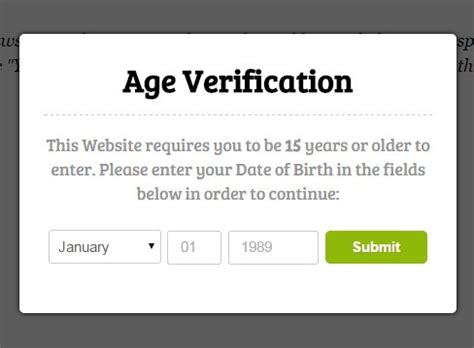 2+ JQuery Age Verification Plugins - January 2026