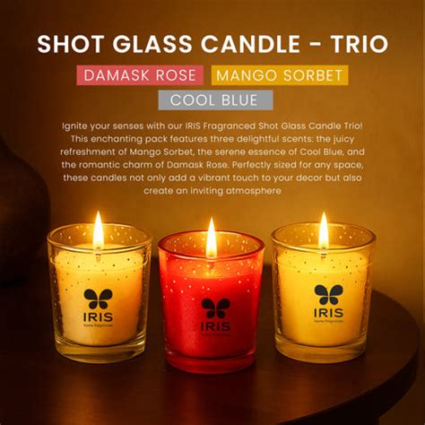 IRIS Fragranced Shot Glass Candle - Trio – Cycle.in