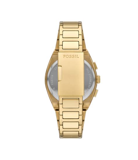 Buy Fossil Everett Chronograph Gold-Tone Stainless Steel Watch FS6119 ...