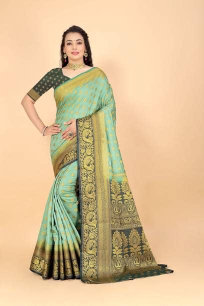 Peacock Green Saree - Buy Peacock Green Saree online at Best Prices in ...
