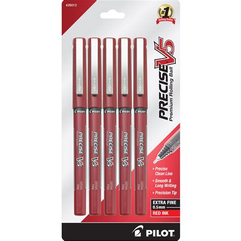 Pilot, Precise V5, Capped Liquid Ink Rolling Ball Pens, Extra Fine ...