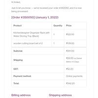 Kitchencup — No communication of the order placed