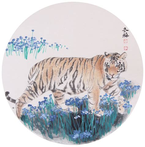 分享||中国瓷器上的猛虎下山之虎纹的演变_老虎