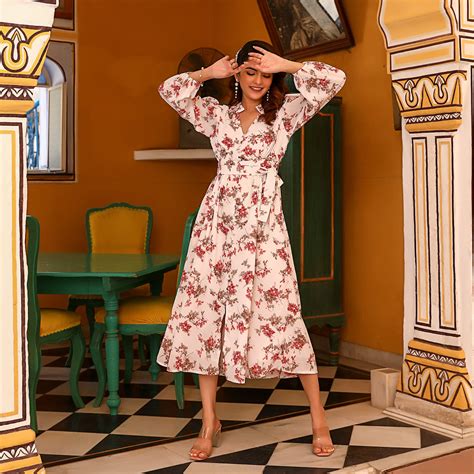 Victoria White Floral Maxi Dress