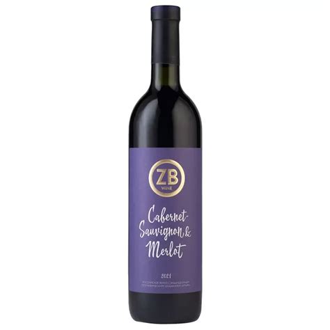 Красное сухое вино ZB Wine Cabernet-Sauvignon&Merlot - Винодельческое ...