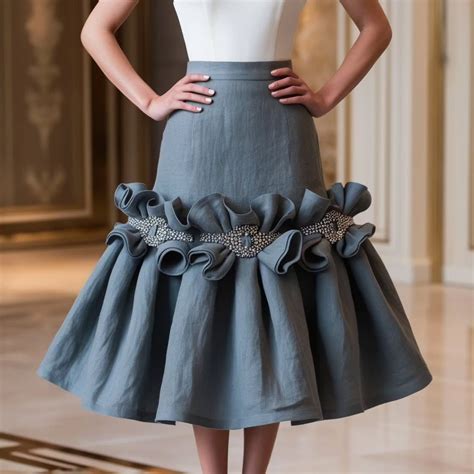 Kubrah Tosin on Instagram: "Linen skirt with ruffled" | Unique skirts ...