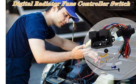 Digital Radiator Fans Controller Switch Kit，12V and 24V, Adjustable ...
