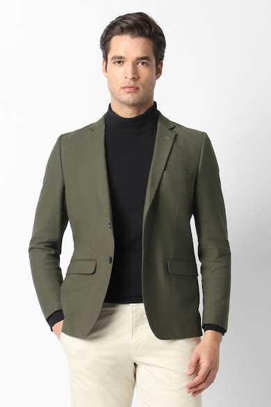Van Heusen Sport Casual Blazers, Van Heusen Olive Blazer for Men at ...