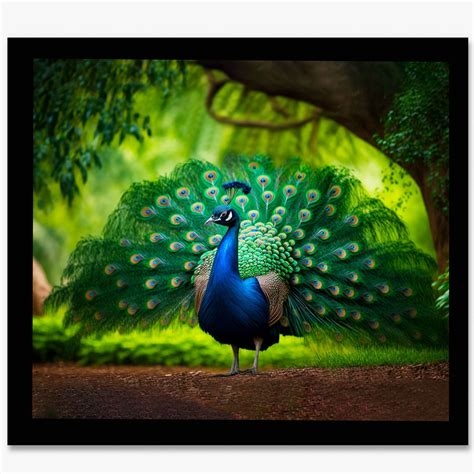 Vastu Shubharambh- Dancing Peacock Wall Frame For Home, Living Room, O ...