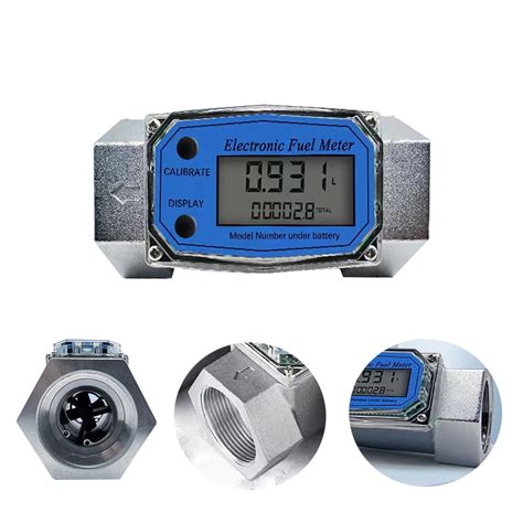 2inch Digital Turbine Flow Meter Digital Display Flow Meter （60-500LPM ...
