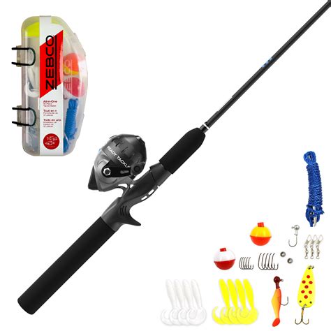 Zebco Ready Tackle Spincast Reel and Fishing Rod Combo, 5-Foot 6-Inch ...