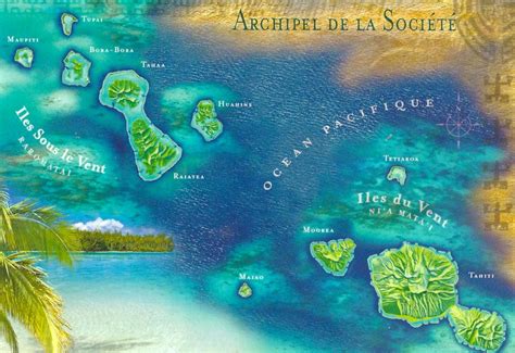 My Favorite Views: French Polynesia - Map of the Society Islands