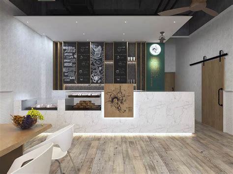 现代咖啡店 - 设计效果图-建E室内设计网