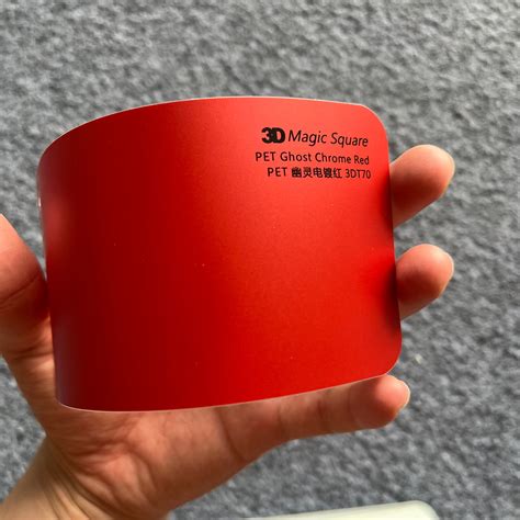 PET Ghost Chrome Red Color Auto Vinyl Wraps - Premium Color Wrap for V