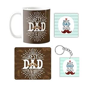 Buy TheYaYaCafe Ceramic Best dad in The World Combo Set of 4 Mug ...