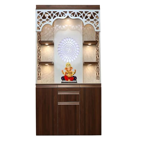 Alpine Willow 3X6.7 Ft Wooden Temple I Temple for Home I Mandir for ...